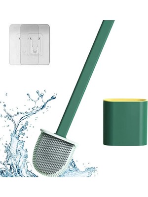 Özfırat Pvc Yapı Buffer® Duvara Monte Edilebilir Kapaklı Askılı Klozet Yumuşak Silikon Başlıklı Tuvalet Fırçası Seti