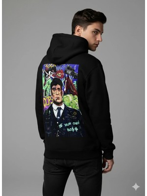 Lenithra Thomas Shelby Sırt Baskılı Unisex Oversize Hoodie