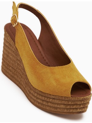 Limoya Caty Hardal Süet Dolgu Topuklu Kadın Sandalet