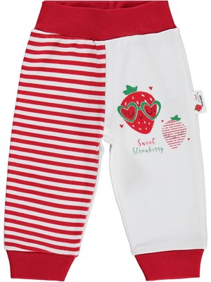 Nova Baby Çilek Kokulu Ribanalı 1-12 Ay Tek Alt Bebe - Ekru