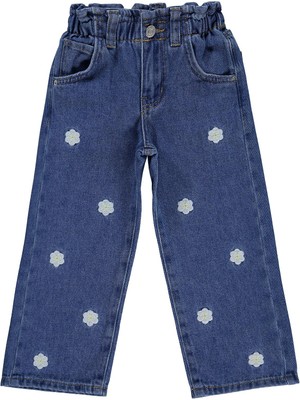 Civil Girls Papatya Nakışlı 2-5 Yaş Pantolon - Mavi