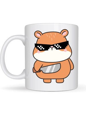 Özfırat Pvc Yapı Cool Hamster Tasarımlı Porselen Kupa Model 81 – Eğlenceli, Karizmatik ve Enerji Dolu Kahve Kupası