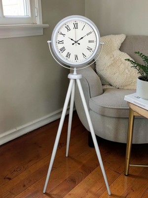 MidasTech Platin Classic White Roma Tripod Ayaklı Saat