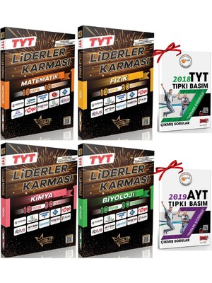 Liderler Karması Tyt Matematik-Fizik-Kimya-Biyoloji ve Ayt 2019 & Tyt 2018 Çıkmış Sorular Seti