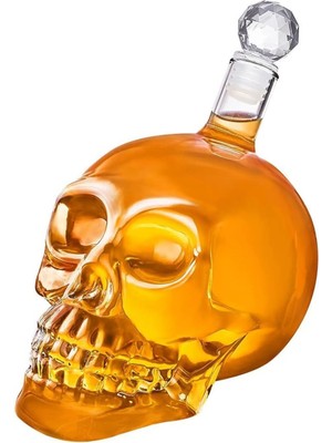 Özfırat Pvc Yapı Crystal Head Kuru Kafa Cam Şişe  Hediyelik Sürahi (350 Ml)
