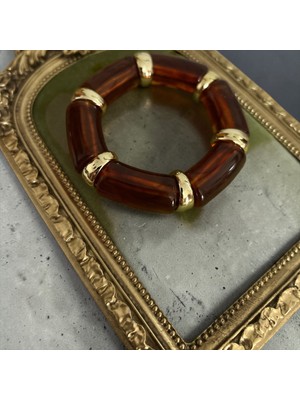 Mimoza Accessories Gold Detaylı Kemik Bileklik