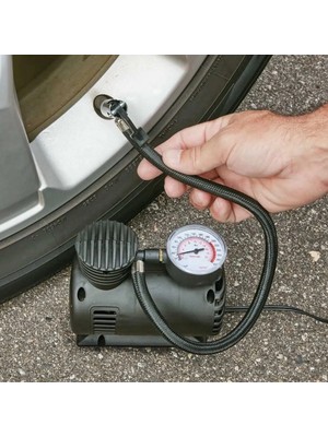 Özfırat Pvc Yapı Buffer® 300 Psı Güçlü Taşınabilir Hava Kompresörü–araba, Motosiklet, Bisiklet ve Top Şişirme Için Çakmaklıklı Lastik Şişirme Pompası