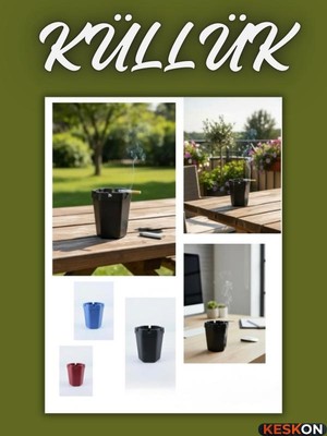 Keskon Plastik Kokusuz Küllük | Kültablası | 1 Adet Sigara Kül Kabı