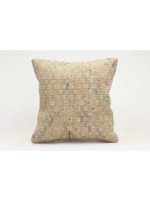 Kilim Wholesale El Yapımı Kilimden Yapılmış Vintage Kırlent Kılıfı, Yün, 40X40 cm