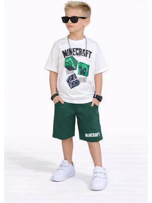 Jeliboom Erkek Çocuk Kısa Kol Şortlu Takım 116961 Yeşil