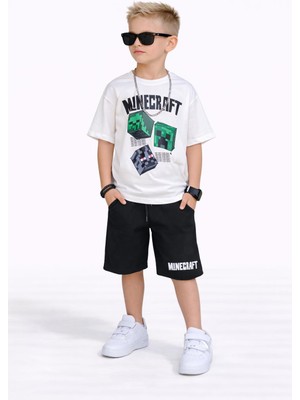 Jeliboom Erkek Çocuk Kısa Kol Şortlu Takım 116961 Siyah