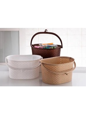 Özfırat Pvc Yapı Hasır Görünümlü Mandal Sepeti