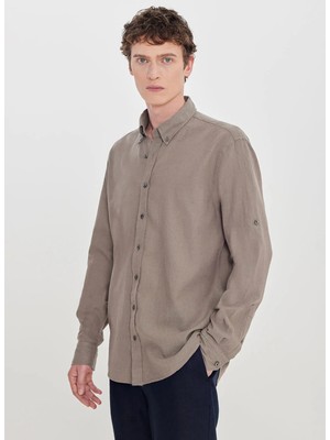 Altınyıldız Classics Haki Erkek Düğmeli Comfort Fit Gömlek ACE201262270