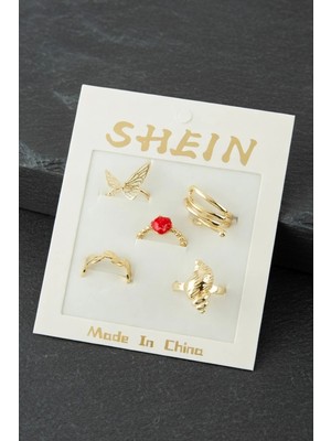 İlkyaz Fashion 5 Adet Çilek Lüx Eklem Yüzük