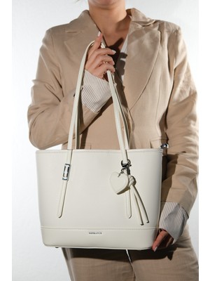 Luvi 26011 Beyaz Kadın Omuz Çantası