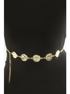 Zero Land Techmrt Yuvarlak Metal Zincir Kemer - Sarı