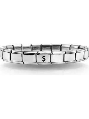 Özfırat Pvc Yapı Kişiye Özel Ş Harfli Çelik Bileklik – Italyan Charm Bilezik, Ayarlanabilir Zarif Tasarım