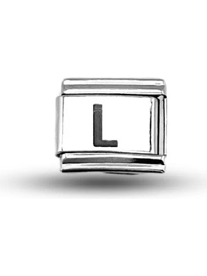 Özfırat Pvc Yapı Nomination Uyumlu L Harf Charm | Çelik Bileklik Aksesuarı | Kişiye Özel Harf Modülü | Minimal & Zarif Tasarım