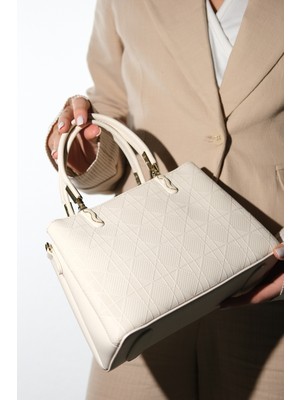 Luvi 26024 Krem Kadın Omuz Çantası