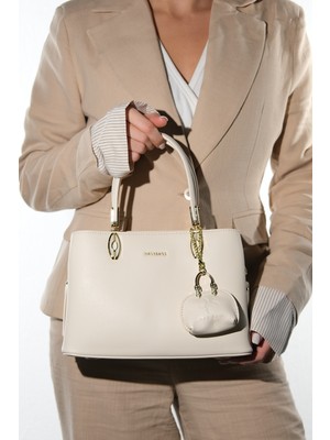Luvi 26020 Krem Kadın Omuz Çantası