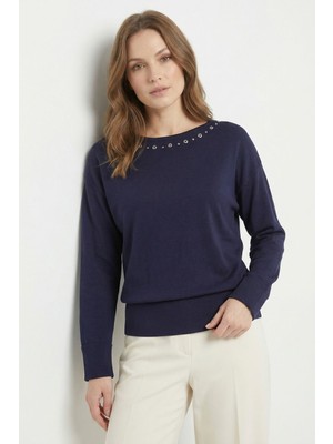 Rays Laci Yaka Kuş Göz Detay Bluz 7848