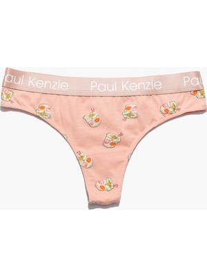 Paul Kenzie Desenli Kadın String Külot - Noodle