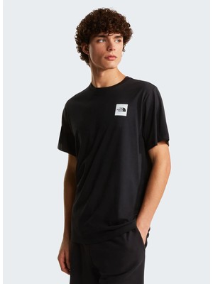 The North Face NF0A8G9CJK31-EVOLUTION Box Half Dom Siyah Yuvarlak Regular Fit Düz Erkek T-Shirt