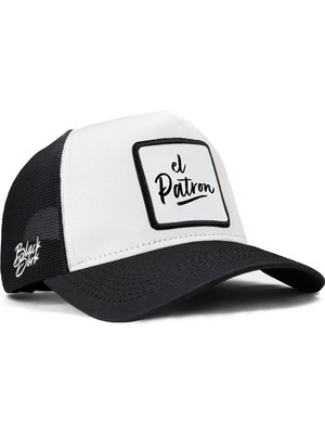 BlackBörk El Patron Logolu Siyah-Beyaz Trucker Şapka