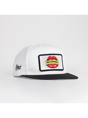 BlackBörk No Control Logolu Siyah-Beyaz Hip Hop Şapka