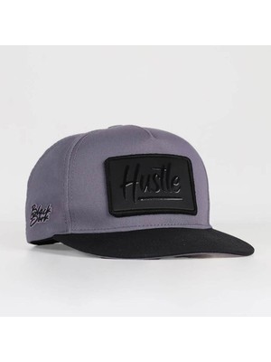 BlackBörk V2 Hustle Logolu Siyah-Gri Hip Hop Şapka