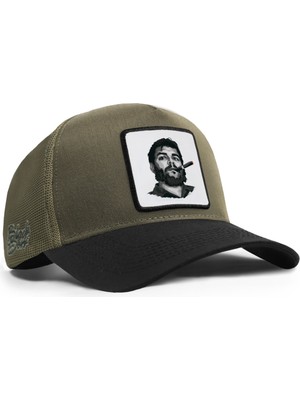 BlackBörk Che Guevara Logolu Cordura Siyah-Haki Trucker Şapka
