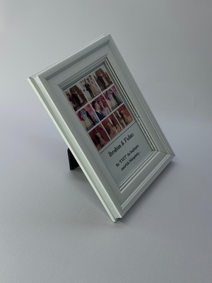Atelier Baskı Düğün ve Nişan Anısı Kolaj Çerçeve - 9 Kare Fotoğraf Baskılı Camlı ( 10*15 Cm/çerçeveli)