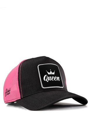BlackBörk Queen Logolu Cordura Siyah-Pembe Trucker Şapka