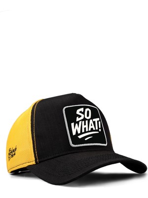 BlackBörk So What Logolu Cordura Siyah-Sarı Trucker Şapka