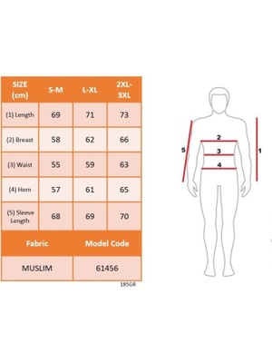 Civetta Erkek Uzun Kollu Hakim Yaka Düğmeli Erkek Müslim Gömlek