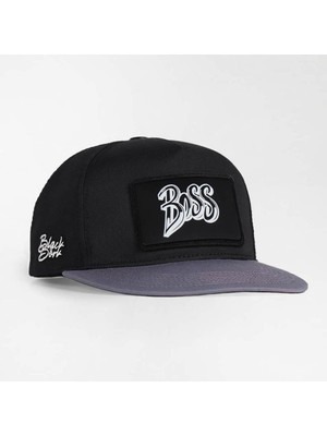 BlackBörk Boss Logolu Gri-Siyah Hip Hop Şapka