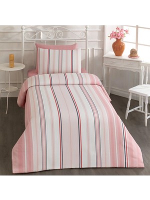 Rasel Tekstil Asos Tek Kişilik Pamuklu Nevresim Seti 160X220 Pudra