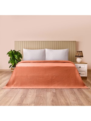 Evidea Soft Rete Tek Kişilik Pike - Kiremit - 160X220 cm