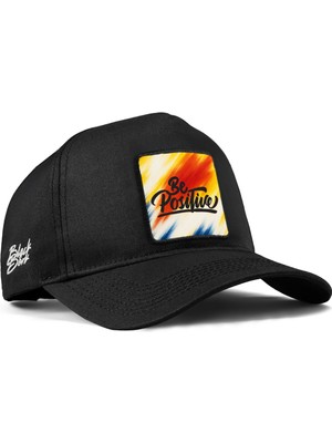 BlackBörk Be Positive Logolu Siyah Beyzbol Premium Şapka