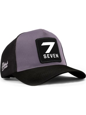 BlackBörk 7 Numara Logolu Siyah-Gri Trucker Şapka