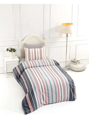 Rasel Tekstil Asos Tek Kişilik Pamuklu Nevresim Seti 160X220 Antrasit