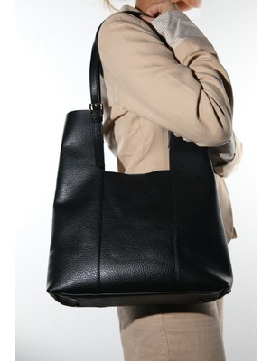 Luvi Utopıa Siyah Floter Kadın Omuz Çantası