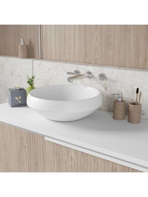 Creavit Deep Oval Beyaz Deliksiz Lavabo 45 Cm DE045