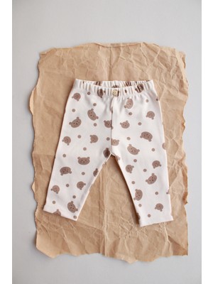 Oh la la Koala For Little Ones Ayıcık Baskılı Bebek Penye Tayt