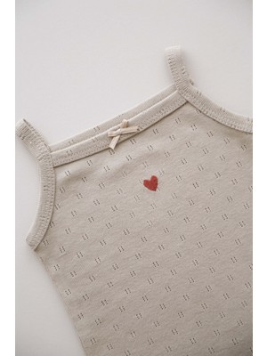 Oh la la Koala For Little Ones Kalp Nakışlı Ip Askılı Bebek Body