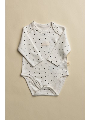 Oh la la Koala For Little Ones Kutup Ayısı Nakışlı Uzun Kollu Çıtçıtlı Bebek Body