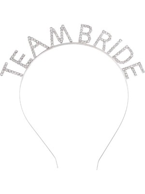 Eco Port Gümüş Kaplama Kristal Taşlı Team Bride Taç 16X17 cm