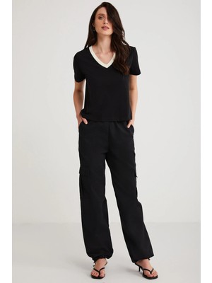 ETHIQUET CAMILLE Kadın Siyah T-Shirt