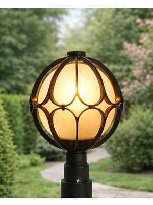 Lambax Ø 20 Lik Papatya Direk Üstü Fener Bahçe Aydınlatma Armatürü