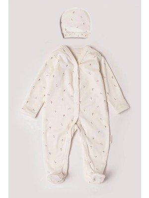 Vauva Bebek Tulum Baskılı Çıtçıtlı Bereli Uyku Tulumu Yenidoğan Bebek Tulumu